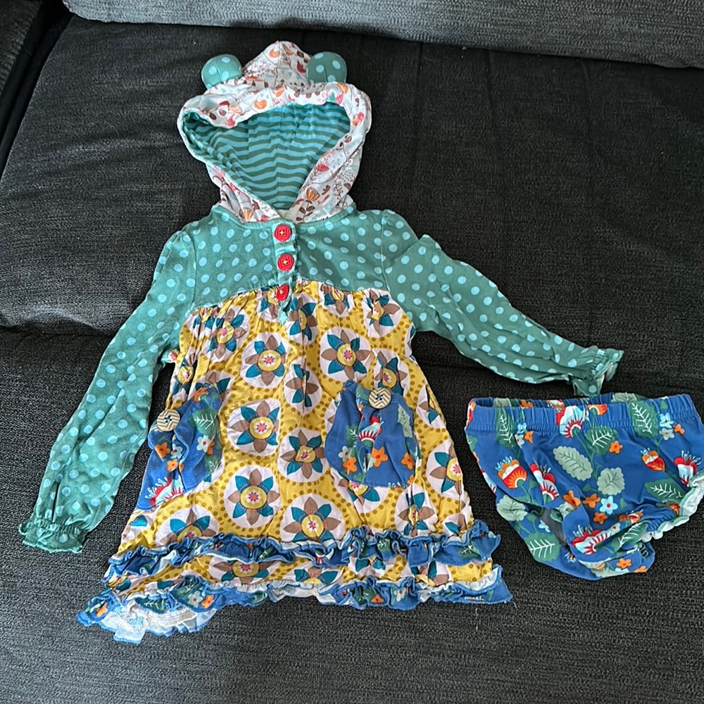 Matilda Jane Baby Dress and Bloomers Size 6-12 months